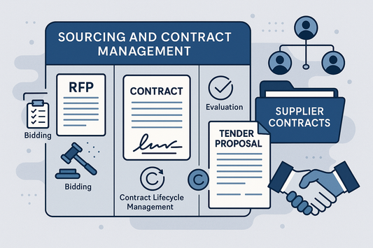 Sourcing & Contract Management: Tools for managing tenders, requests for proposals (RFPs), and supplier contracts.